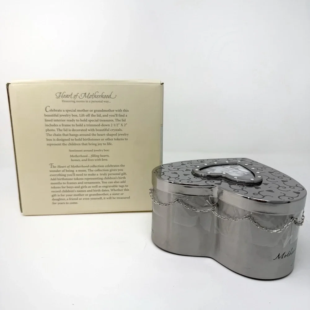 Hallmark Keepsake Heart of Motherhood Jewelry Box Photo Frame NIB 6